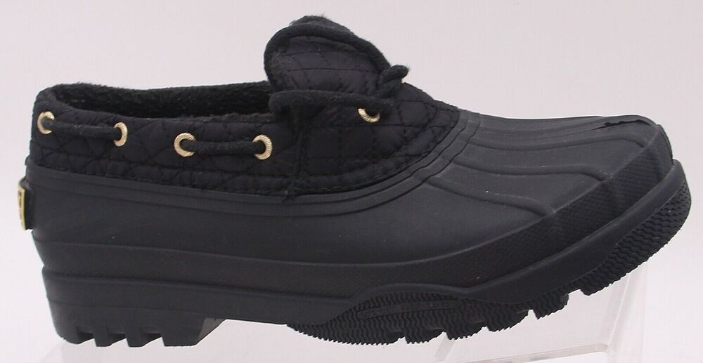 Sperry Top-Sider Women's Size 7 Black Quilted Rain Duck Shoe Boots Mocs STS95272 - Picture 4 of 11